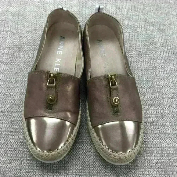 Anne Klein Flex Gold Metallic Espadrilles - Picture 6 of 11